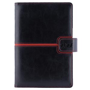 Diář MAGNETIC denní B6 2027 polský - černá/červená