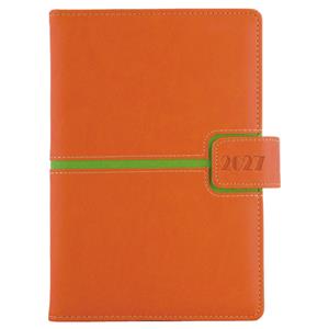 Diář MAGNETIC denní B6 2027 polský - oranžová/zelená