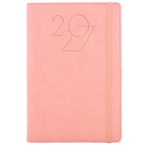 Diář POLY týdenní A5 2027 český - světle růžová