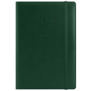 Diář POLY týdenní A5 2027 český - tmavě zelená