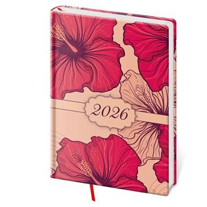 Diář týdenní A5 2026 Vario - Lyra Hibiscus