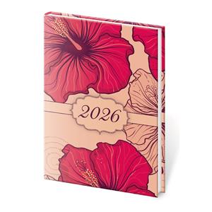 Diář týdenní kapesní A7 2026 Vario - Lyra Hibiscus