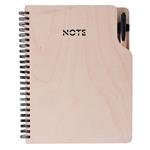 Dřevěný notes GEP WOOD A5 dřevěný bříza - linkovaný twin wire