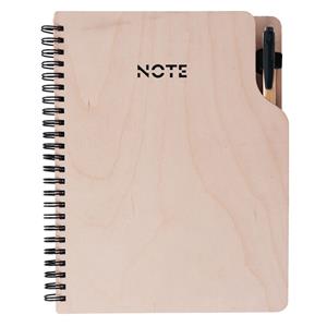 Dřevěný notes GEP WOOD A5 dřevěný bříza - linkovaný twin wire