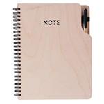 Dřevěný notes GEP WOOD A5 dřevěný bříza - linkovaný twin wire
