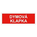 Dymová klapka - bezpečnostná tabuľka s dierkami, plast 2 mm 150x50 mm