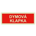 Dymová klapka - fotoluminiscenčná tabuľka, plast 1 mm 150x50 mm