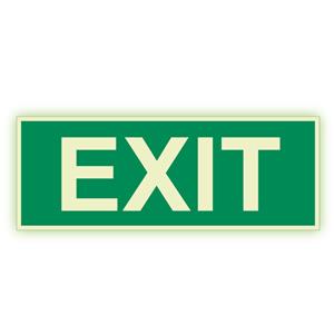 EXIT - fotoluminiscenční tabulka, plast 2 mm 200x75 mm