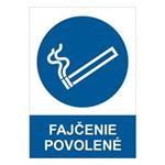 Fajčenie povolené,plast 1mm,210x297mm