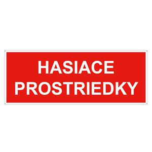 Hasiace prostriedky - bezpečnostná tabuľka s dierkami, plast 2 mm 210x80 mm