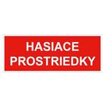 Hasiace prostriedky - bezpečnostná tabuľka, samolepka 210x80 mm