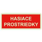 Hasiace prostriedky - fotoluminiscenčná tabuľka, plast 1 mm 210x80 mm