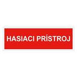 Hasiaci prístroj - bezpečnostná tabuľka, plast 1 mm 150x50 mm