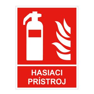 Hasiaci prístroj - bezpečnostná tabuľka, plast 1 mm 200x150 mm