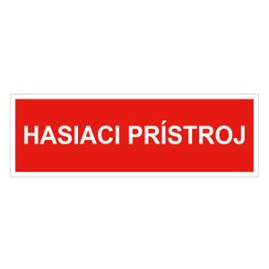 Hasiaci prístroj - bezpečnostná tabuľka, samolepka 150x50 mm