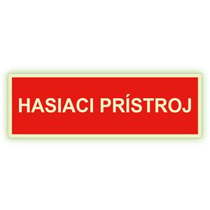 Hasiaci prístroj - fotoluminiscenčná tabuľka, plast 1 mm 150x50 mm