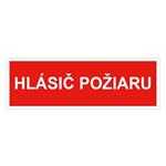 Hlásič požiaru - bezpečnostná tabuľka, samolepka 150x50 mm