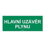 HLAVNÍ UZÁVĚR PLYNU, plast 2 mm, 210x80 mm