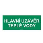 HLAVNÍ UZÁVĚR TEPLÉ VODY, plast 2 mm, 210x80 mm