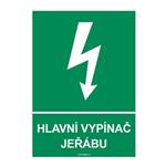 HLAVNÍ VYPÍNAČ JEŘÁBU, plast 1 mm, A5