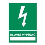 HLAVNÍ VYPÍNAČ ……………….., plast 1 mm, A4