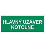 Hlavný uzáver kotolne, plast 2mm 210x80mm