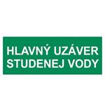 Hlavný uzáver studenej vody, plast 2mm s dierkami-210x80mm