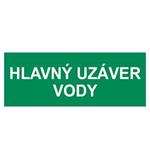 Hlavný uzáver vody, samolepka 210 x 80mm