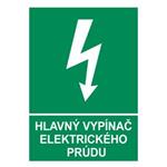 Hlavný vypínač elektrického prúdu, plast 2mm s dierkami-210x297mm