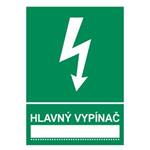 Hlavný vypínač ……………….., plast 2mm s dierkami-210x297mm