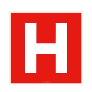 Hydrant - bezpečnostná tabuľka, plast 2 mm s dierkami 300x300 mm
