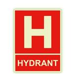 Hydrant s textem - fotoluminiscenční tabulka, plast 1 mm 200x150 mm