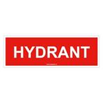 Hydrant text - bezpečnostní tabulka, plast 1 mm 150x50 mm