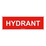 Hydrant text - bezpečnostní tabulka s dírkami, plast 2 mm 150x50 mm
