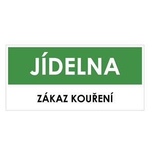 JÍDELNA, zelená, plast 1 mm 190x90 mm