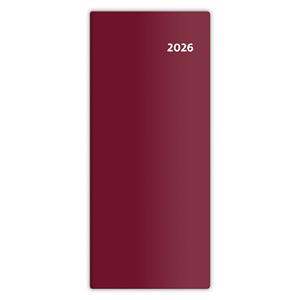 Kapesní diář měsíční 2026 SK - Torino - bordó