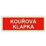 Kouřová klapka - fotoluminiscenční tabulka, plast 1 mm 150x50 mm