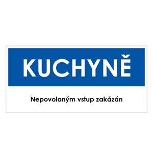 KUCHYNĚ, modrá, plast 1 mm 190x90 mm