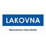 LAKOVNA, modrá, plast 1 mm 190x90 mm