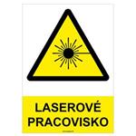 Laserové pracovisko - bezpečnostná tabuľka, plast 2 mm - A4