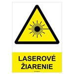 Laserové žiarenie - bezpečnostná tabuľka, samolepka A4