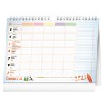 Nástěnný i stolní kalenář 2023 Týdenní rodinný plánovací kalendář s háčkem