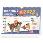 Nástěnný i stolní kalenář 2023 Týdenní rodinný plánovací kalendář s háčkem
