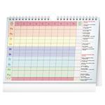 Nástěnný i stolní kalenář 2024 Týdenní rodinný plánovací kalendář s háčkem