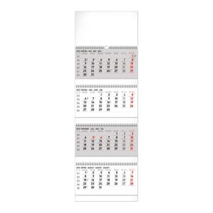 Nástěnný kalendář 2022 4měsíční skládací - šedý CZ