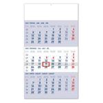 Nástěnný kalendář 2023 3měsíční standard - modrý CZ
