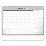 Nástěnný kalendář 2023 plánovací kalendář Černý