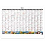 Nástěnný kalendář 2024 - Plánovací roční mapa A1 obrázková