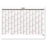 Nástěnný kalendář 2024 - Plánovacia ročná mapa A1 bezobrázková