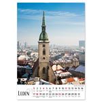 Nástěnný kalendář 2026 český Bratislava